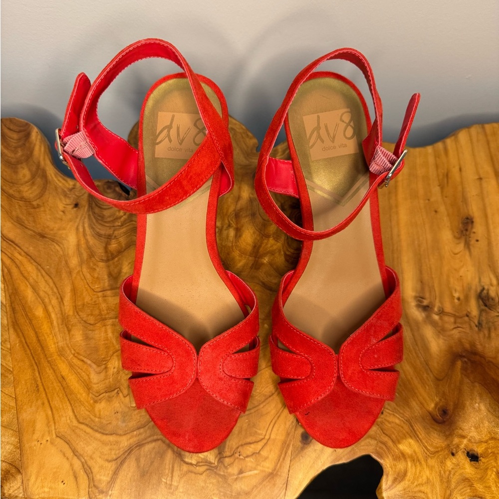 DV by Dolce Vita Red Platform Sandals